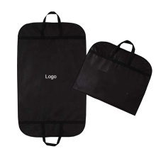 custom Eco Friendly Storage foldable garment bag suit clothes non-woven black color garment suit cover